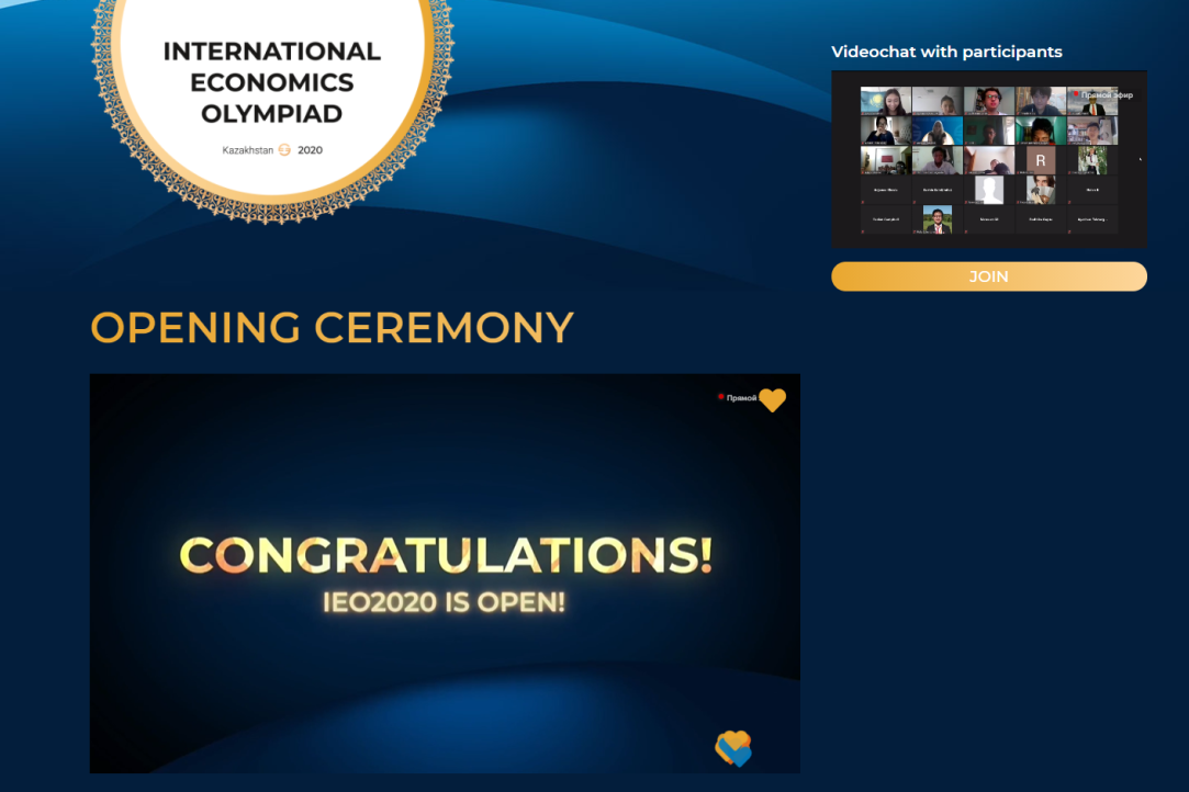 Third International Economics Olympiad Kicks Off Online Third International Economics Olympiad Kicks Off Online